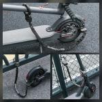 Antifurt bicicleta / trotineta Rockbros 85922, Cu Cheie, Lungime 59.5cm, Lant din otel, Negru 5 - lerato.ro