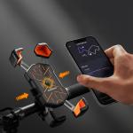 Suport universal bicicleta Rockbros HW-117, Constructie stabila, Rotire 360 grade, Negru / Portocaliu 4 - lerato.ro