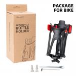 Suport bicicleta pentru bidon apa Rockbros 31210029, Ajustabil, Constructie din nylon rezistent, Negru / Rosu 4 - lerato.ro