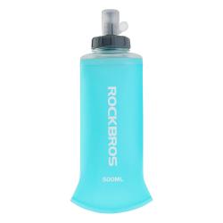 Bidon sport Rockbros 35210027001 Soft Flask pentru alergare, Constructie etansa si flexibila, TPU, 500ml, Light Blue
