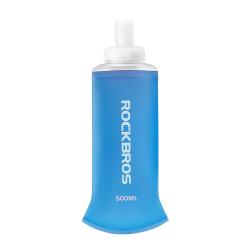Bidon sport Rockbros 35210027002 Soft Flask pentru alergare, Constructie etansa si flexibila, TPU, 500ml, Albastru