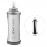 Bidon sport Rockbros 350017001 Soft Flask pentru alergare, Constructie etansa si flexibila, TPU, 500ml, Alb 3 - lerato.ro