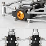 Pedale de bicicleta Rockbros JT201012LS 2010-12L, Rulmenti etansati, Tip platforma, Aluminiu / Otel, Silver 5 - lerato.ro