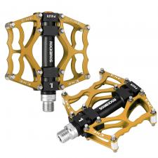 Accesorii Auto / Moto / Bicicleta, Pedale de bicicleta Rockbros JT201012LG 2010-12L, Rulmenti etansati, Tip platforma, Aluminiu / Otel, Gold, lerato.ro