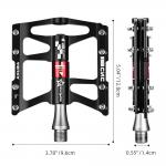 Pedale de bicicleta Rockbros JT410, Rulmenti etansati, Tip platforma, Aluminiu, Negru 5 - lerato.ro