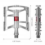Pedale de bicicleta Rockbros JT410, Rulmenti etansati, Tip platforma, Aluminiu, Silver 5 - lerato.ro
