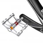 Pedale de bicicleta Rockbros JT410, Rulmenti etansati, Tip platforma, Aluminiu, Silver 7 - lerato.ro
