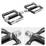 Pedale de bicicleta Rockbros K306-BK, Rulmenti etansati, Tip platforma, Aluminiu / Otel, Negru 4 - lerato.ro