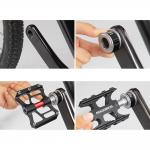 Pedale de bicicleta Rockbros K3462F-BK, Rulmenti etansati, Sistem Quick Release, Tip platforma, Aluminiu / Otel, Negru 4 - lerato.ro
