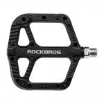 Pedale de bicicleta Rockbros 2018-12A, Rulmenti etansati, Tip platforma, Nailon, Negru 2 - lerato.ro