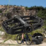 Pedale de bicicleta Rockbros 2018-12A, Rulmenti etansati, Tip platforma, Nailon, Negru 4 - lerato.ro