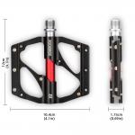 Pedale de bicicleta Rockbros 2020-12BBK, Rulmenti etansati, Tip platforma, Aluminiu / Otel, Negru 10 - lerato.ro