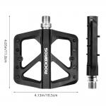 Pedale de bicicleta Rockbros M906, Tip platforma, Nailon / Otel, Negru 5 - lerato.ro