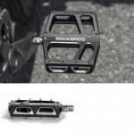 Pedale de bicicleta Rockbros K399-BK, Rulmenti etansati, Tip platforma, Aluminiu / Otel, Negru 6 - lerato.ro
