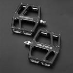 Pedale de bicicleta Rockbros K399-BK, Rulmenti etansati, Tip platforma, Aluminiu / Otel, Negru 7 - lerato.ro