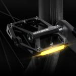 Pedale de bicicleta Rockbros K371, Elemente reflectorizante, Tip platforma, Aluminiu / Otel, Negru 3 - lerato.ro