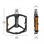 Pedale de bicicleta Rockbros K371, Elemente reflectorizante, Tip platforma, Aluminiu / Otel, Negru 4 - lerato.ro