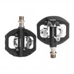 Pedale de bicicleta Rockbros M108, Compatibile cu Shimano SPD, Cu clipsuri, Nylon / Aluminiu / Otel, Negru 2 - lerato.ro