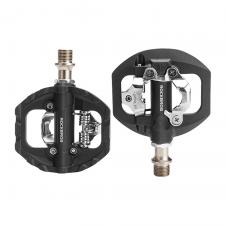 Accesorii Auto / Moto / Bicicleta, Pedale de bicicleta Rockbros M108, Compatibile cu Shimano SPD, Cu clipsuri, Nylon / Aluminiu / Otel, Negru, lerato.ro
