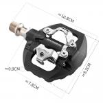 Pedale de bicicleta Rockbros M108, Compatibile cu Shimano SPD, Cu clipsuri, Nylon / Aluminiu / Otel, Negru 9 - lerato.ro