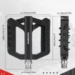 Pedale de bicicleta Rockbros RK01, Tip platforma, Nailon / Otel, Negru 4 - lerato.ro