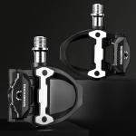 Pedale de bicicleta Rockbros P602, Compatibile cu sistemul SPD-SL, Cu clipsuri, Nylon / Otel, Negru 8 - lerato.ro