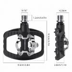 Pedale de bicicleta Rockbros PD303, Compatibile cu sisteme SPD, Cu clipsuri, Nylon / Otel, Negru 3 - lerato.ro