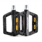Pedale de bicicleta Rockbros BP2501, Elemente reflectorizante, Tip platforma, Nylon / Otel, Negru 2 - lerato.ro