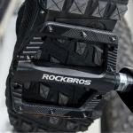 Pedale de bicicleta Rockbros BP2501, Elemente reflectorizante, Tip platforma, Nylon / Otel, Negru 5 - lerato.ro