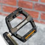 Pedale de bicicleta Rockbros BP2501, Elemente reflectorizante, Tip platforma, Nylon / Otel, Negru 6 - lerato.ro