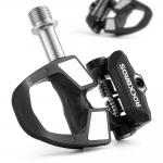 Pedale de bicicleta Rockbros RD9, Compatibile cu sisteme SPD, Cu clipsuri, Carbon / Titan, Negru 8 - lerato.ro