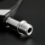 Pedale de bicicleta Rockbros RD9, Compatibile cu sisteme SPD, Cu clipsuri, Carbon / Titan, Negru 10 - lerato.ro