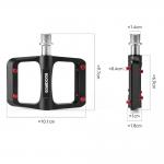 Pedale de bicicleta Rockbros BP2603, Tip platforma, Titan / Aluminiu, Negru 3 - lerato.ro