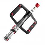 Pedale de bicicleta Rockbros BP2603, Tip platforma, Titan / Aluminiu, Negru 4 - lerato.ro