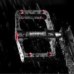 Pedale de bicicleta Rockbros BP2603, Tip platforma, Titan / Aluminiu, Negru 6 - lerato.ro