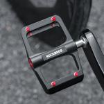 Pedale de bicicleta Rockbros BP2603, Tip platforma, Titan / Aluminiu, Negru 8 - lerato.ro