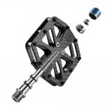 Pedale de bicicleta Rockbros C525, Tip platforma, Fibra de carbon / Titan, Negru 5 - lerato.ro
