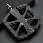 Pedale de bicicleta Rockbros C525, Tip platforma, Fibra de carbon / Titan, Negru 6 - lerato.ro
