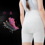 Pantaloni scurti pentru ciclism Rockbros YDDK017-1 TVI, Pentru femei, Insertii din spuma, Marime L, Alb 4 - lerato.ro