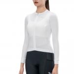 Tricou femei cu maneca lunga pentru ciclism Rockbros TVI, Material Flexibil si Respirabil, Poliester / Elastan, Marime S, Alb 3 - lerato.ro