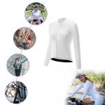 Tricou femei cu maneca lunga pentru ciclism Rockbros TVI, Material Flexibil si Respirabil, Poliester / Elastan, Marime L, Alb 7 - lerato.ro