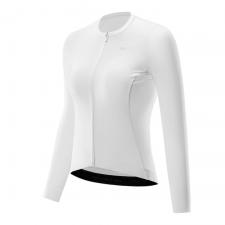 Accesorii biciclete / motociclete / trotinete electrice, Tricou femei cu maneca lunga pentru ciclism Rockbros TVI, Material Flexibil si Respirabil, Poliester / Elastan, Marime M, Alb, lerato.ro