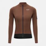 Tricou femei cu maneca lunga pentru ciclism Rockbros TVI, Material Flexibil si Respirabil, Nylon / Elastan, Marime S, Maro 3 - lerato.ro