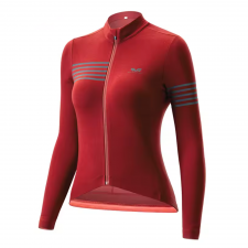 Accesorii biciclete / motociclete / trotinete electrice, Tricou femei cu maneca lunga pentru ciclism Rockbros TVI, Material Flexibil si Respirabil, Poliester / Elastan, Marime S, Rosu, lerato.ro