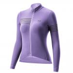 Tricou femei cu maneca lunga pentru ciclism Rockbros YPW065 TVI, Material Flexibil si Respirabil, Poliester / Elastan, Marime M, Mov 2 - lerato.ro