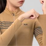 Tricou femei cu maneca lunga pentru ciclism Rockbros TVI, Material Flexibil si Respirabil, Poliester / Elastan, Marime L, Galben 4 - lerato.ro