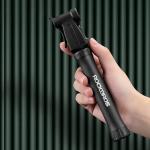 Pompa bicicleta Rockbros TM-1701P, 80 PSI, Design telescopic, Compatibila cu valve Presta / Schrader, Negru 4 - lerato.ro