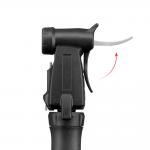 Pompa bicicleta Rockbros TM-1701P, 80 PSI, Design telescopic, Compatibila cu valve Presta / Schrader, Negru 9 - lerato.ro