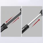 Pompa bicicleta Rockbros TM-1701P, 80 PSI, Design telescopic, Compatibila cu valve Presta / Schrader, Negru 11 - lerato.ro