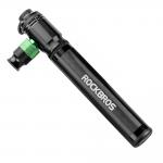 Pompa bicicleta Rockbros HQ-75D-CO2, 110 PSI, Design telescopic, Umflare manuala / CO2, Compatibila cu valve Presta / Schrader, Negru 2 - lerato.ro